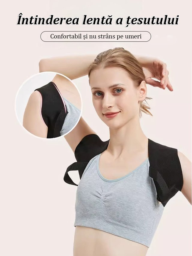 【Secretul siluetei vedetelor】Curea nouă pentru corectarea cocoșului--Transformă-ți postura și redescoperă încrederea în tine!