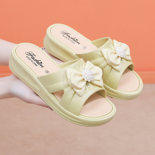 🔥👡【36-40】 Ztluštěná podrážka, protiskluzová, měkká podrážka, módní sandály na klínovém podpatku pro outdoorové nošení