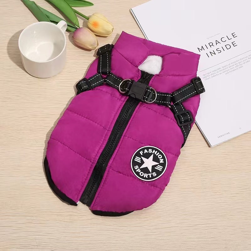 【50% de descuento】Ropa de esquí de otoño e invierno para mascotas, chaqueta de algodón impermeable y cálida para perros