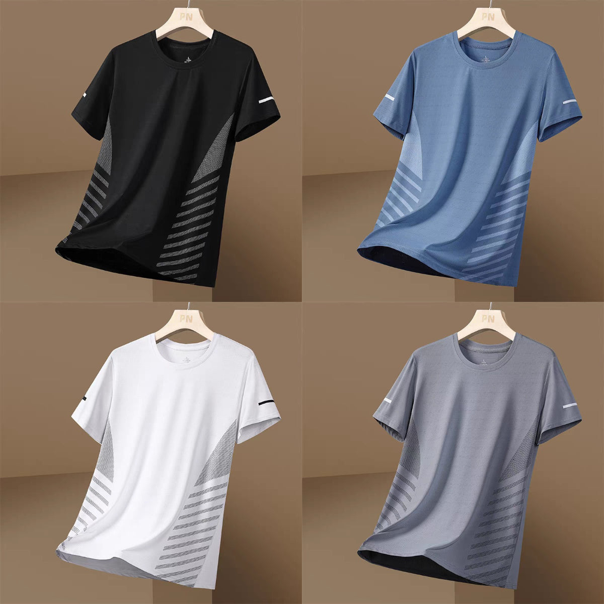 【🔥Oferta ograniczona czasowo】Krótki rękaw T-shirt z siateczki, rozciągliwy, casualowy ✅ Szybkoschnący design