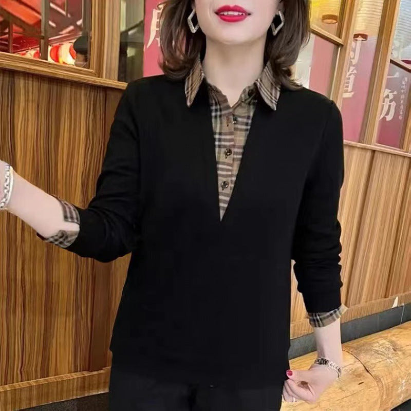 🔥【49% popust】🍂🍁Nova jesenska modna dvodelna srajca s karo šivi