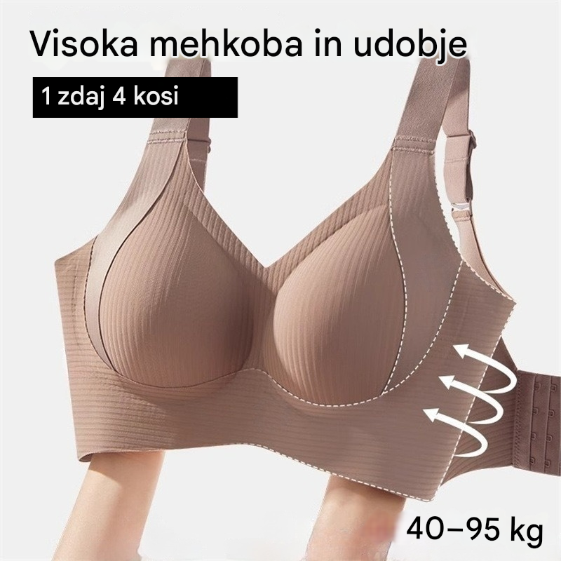 ❤️【40-95 kg】😘【Balenie 4】Veliki brezšivni modrček za ženske, udoben za nošenje