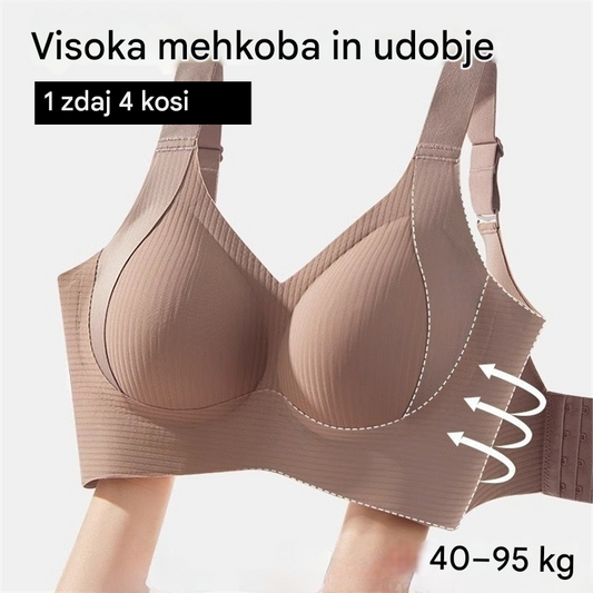 ❤️【40-95 kg】😘【Balenie 4】Veliki brezšivni modrček za ženske, udoben za nošenje