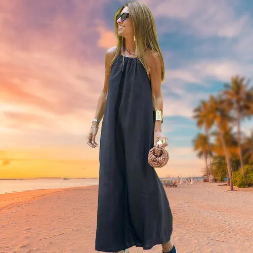 【S-XL】👗Nova obleka z naramnicami, udobna, ležerna in zračna