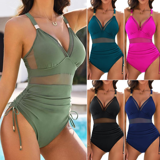 🏖️👙【Culori multiple】🌴【40-90kg】Costum de baie dintr-o singură piesă cu imprimeu