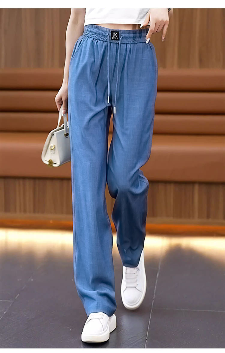 【🔥Vroča prodaja】❤️【Kupite enega in dobite enega brezplačnoS-3XL】Ice Silk Slim široke kavbojke z visokim pasom