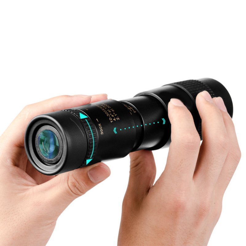 🔥【Snížení výprodejové ceny, časově omezená nabídka】🔥10-300x zoom HD přenosný výkonný dalekohled na dlouhé vzdálenosti Profesionální monokulární dalekohled s nízkým nočním viděním pro lov