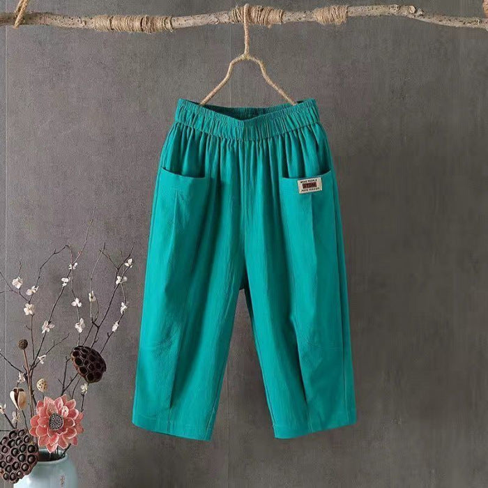 🌈【Reducere de 50%】👖【M-4XL】Pantaloni casual noi, largi, mari, confortabili și versatili, din bumbac și in.
