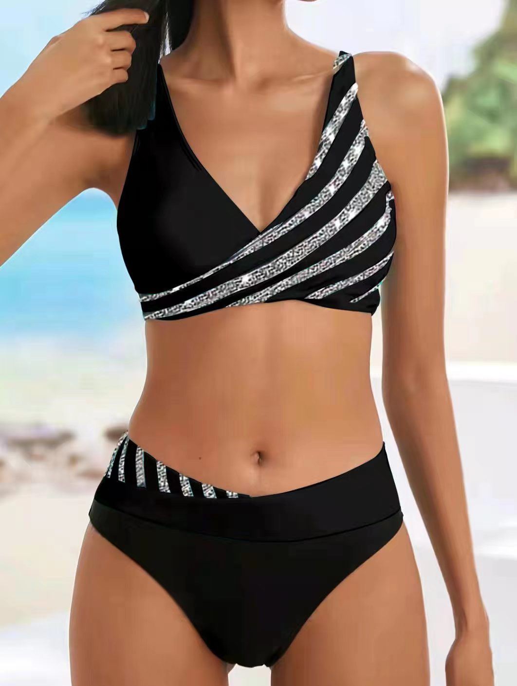 👙【40-100 kg, S-3XL】👙2025 Nov komplet kopalk s potiskom za ženske