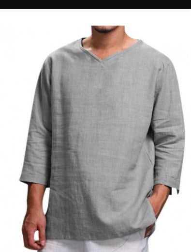 🌿【M-4XL】Novo za leto 2025, moška zračna bombažno-lanena srajca