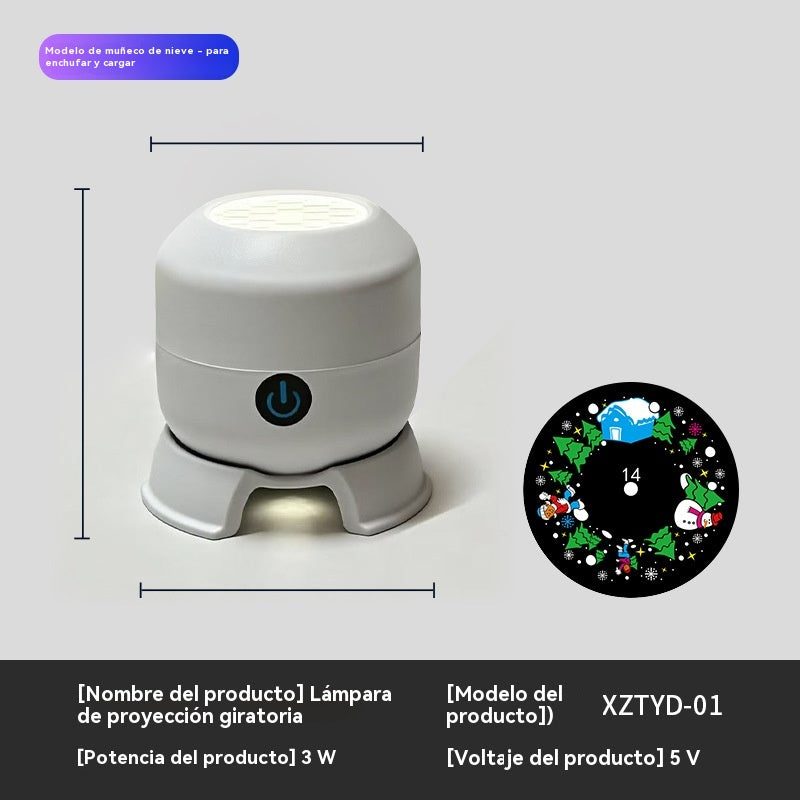 Dynamiczny, obrotowy projektor LED