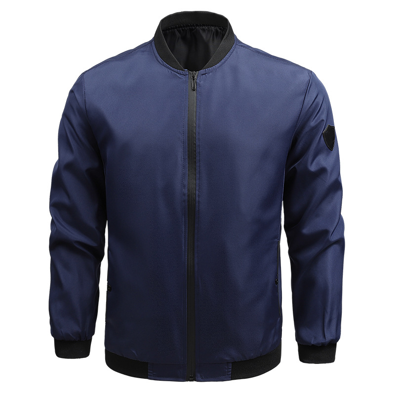 🚀🧥【50% popust 🔥】【S–6XL】Moška enobarvna pilotska jakna, na voljo v velikih velikostih