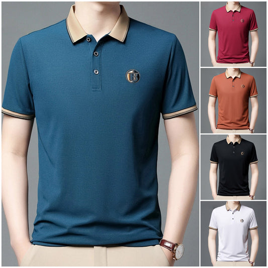 【Reducere de 50%】【M-4XL】 Tricou bărbătesc nou de vară, cu rever, casual, cu mânecă scurtă