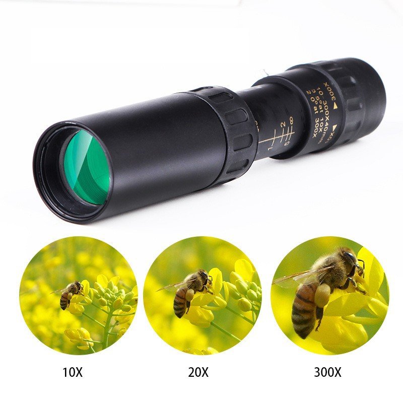 🔥【Snížení výprodejové ceny, časově omezená nabídka】🔥10-300x zoom HD přenosný výkonný dalekohled na dlouhé vzdálenosti Profesionální monokulární dalekohled s nízkým nočním viděním pro lov