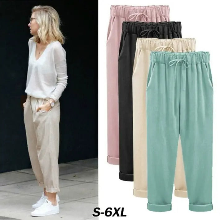 🔥【S-6XL】👖 Pantaloni casual pentru femei la modă nouă 2025💖40-120KG