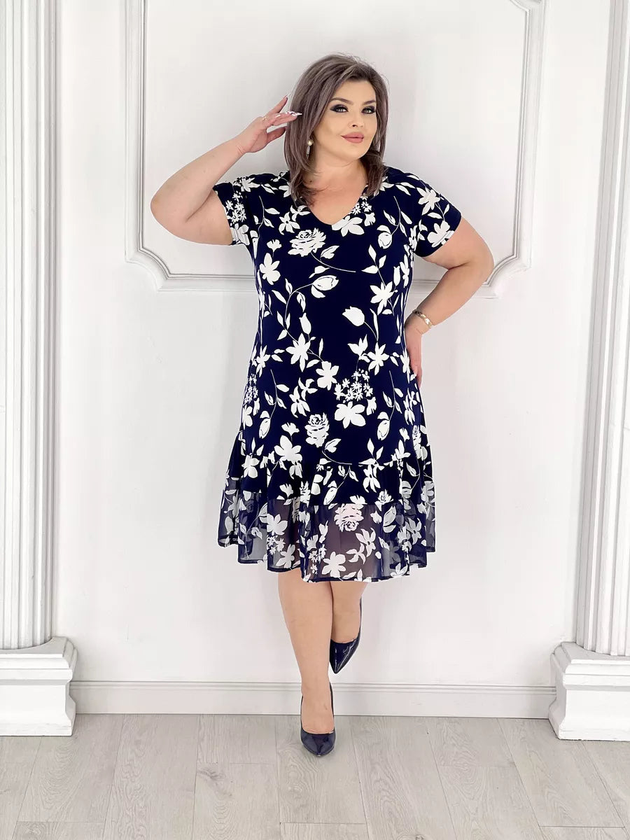 💙🌸【S-5XL】Vysoce kvalitní, pohodlné a módní šaty