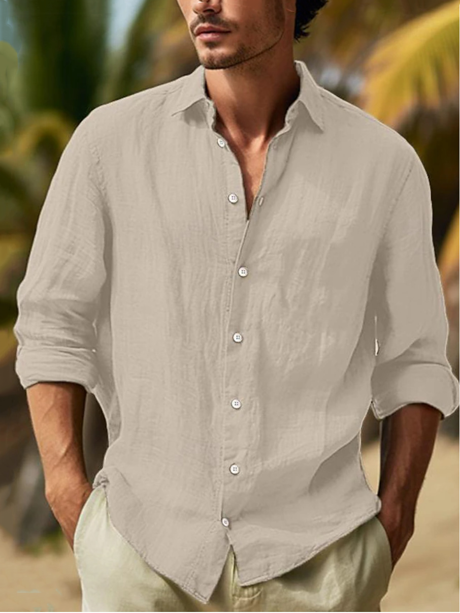 🎏👔【50% popust 🔥】【S–3XL】Nova poletna moška majica z dolgimi rokavi, velika velikost, na voljo v 9 barvah