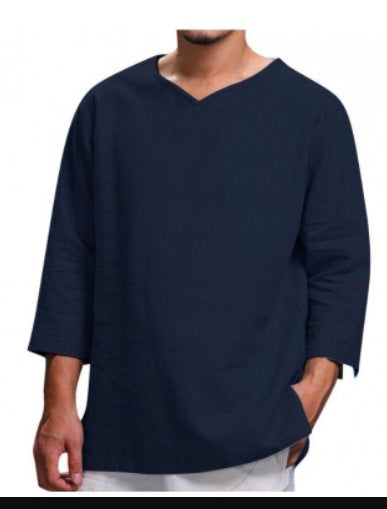 🌿【M-4XL】Novo za leto 2025, moška zračna bombažno-lanena srajca