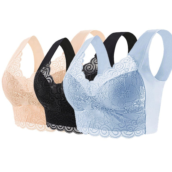 【40kg-110kg】 (3/6 kusů) Dámská pohodlná a prodyšná podprsenka nového stylu>Vhodné pro ženy starší 40 let