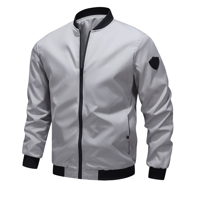 🚀🧥【50% popust 🔥】【S–6XL】Moška enobarvna pilotska jakna, na voljo v velikih velikostih