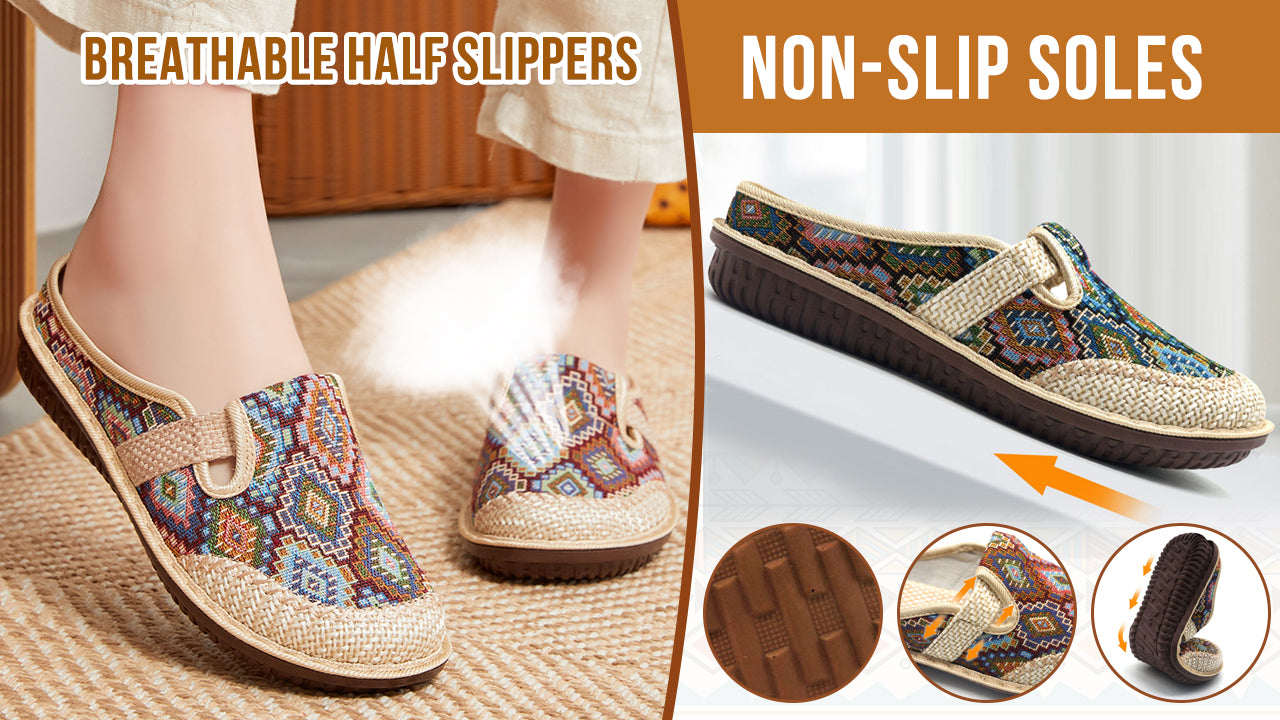 💖【35-41】Ženski copati z mehkimi podplati iz vezenega lana