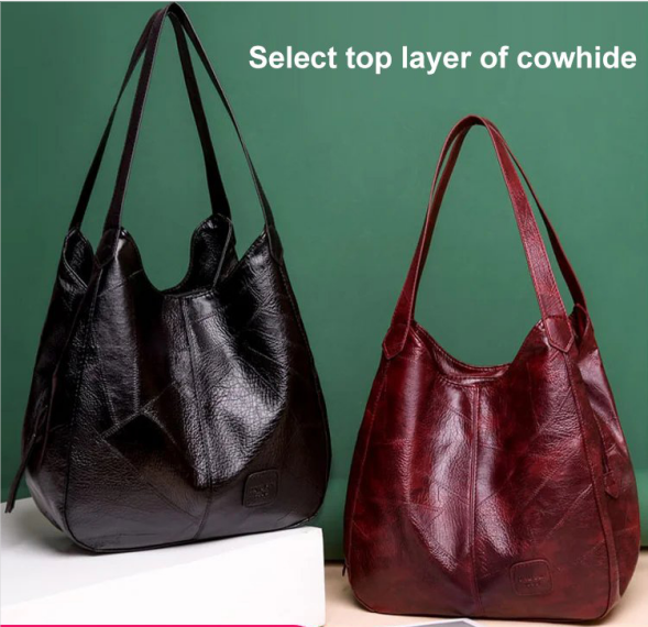 💖👜💖Nouă geantă de umăr din piele moale, la modă, de mare capacitate, versatilă