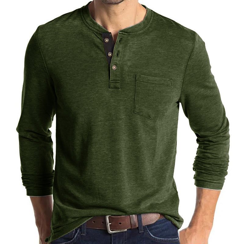 🤩【M-3XL】Pánské tričko s dlouhým rukávem z bavlny a lnu