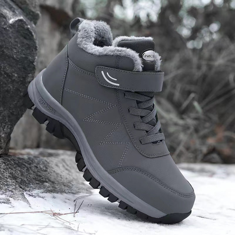 【39 – 44】【Oferta especial】Calzado de terciopelo para hombre (otoño e invierno), con puntera redondeada y forro de algodón