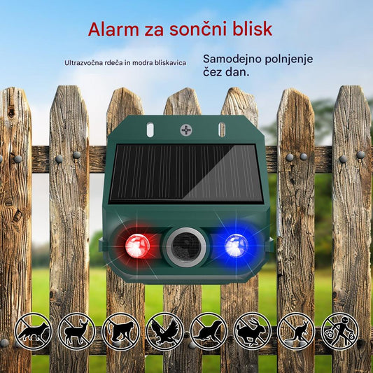 【🔥Kupite 1, dobite 1 brezplačno】🔥Solarni ultrazvočni odganjalec ptic za zunanji odganjalec ptic z utripajočo infrardečo svetlobo ter rdečo in modro LED