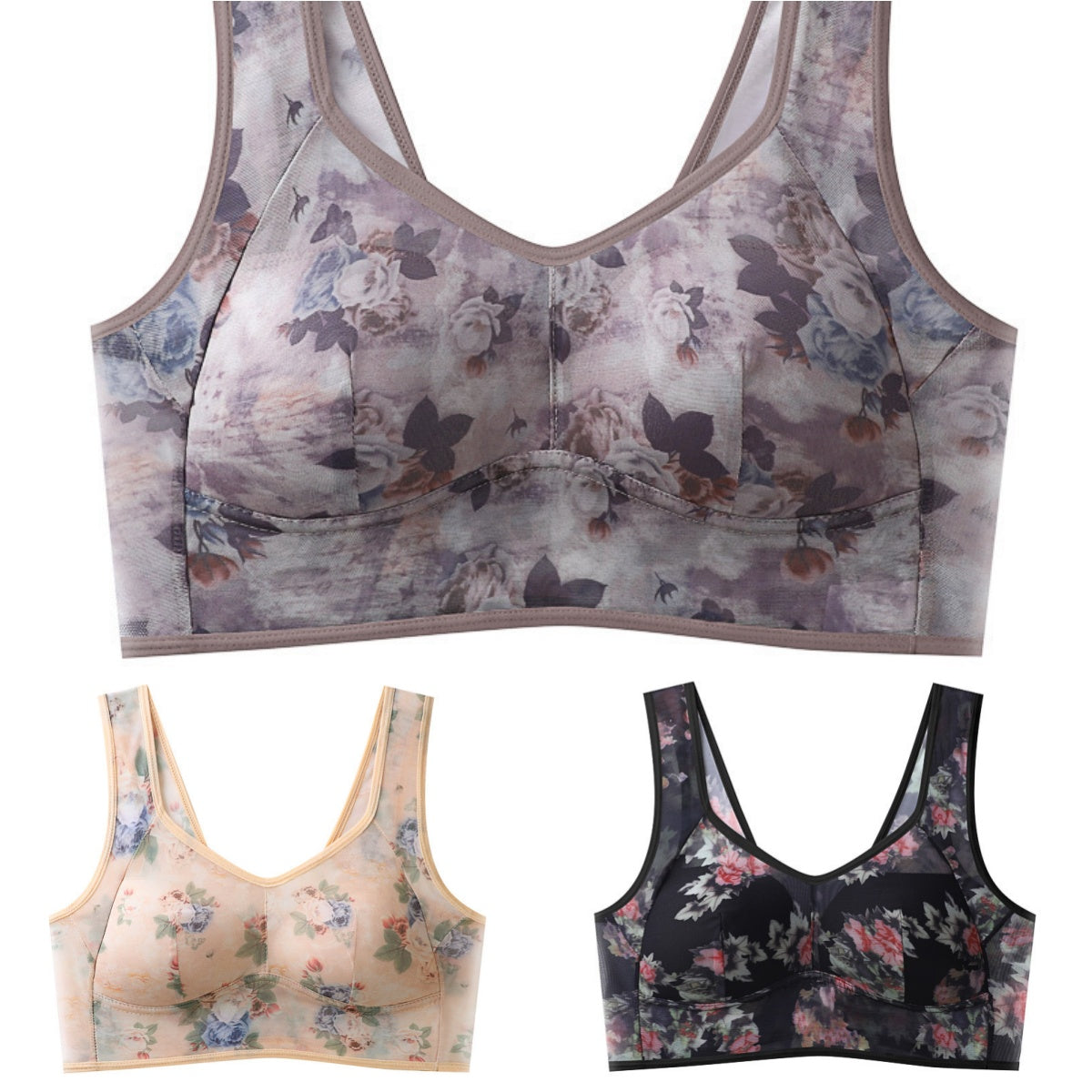 💥Visokokakovosten nedrček push up, hladen in udoben modrček iz ledene svile