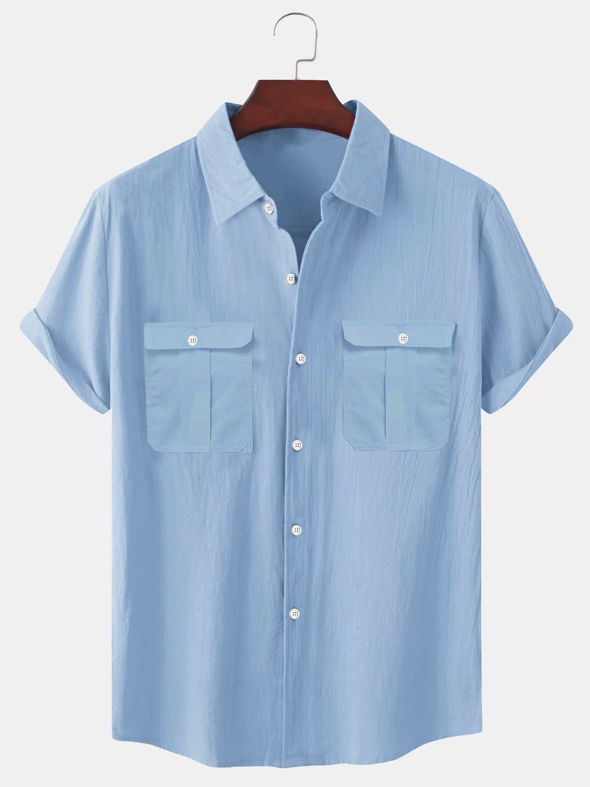 【🔥Letní výprodej🔥】✨🎉【M-5XL】Nová letní pánská jednoduchá ležérní lněná košile 2025