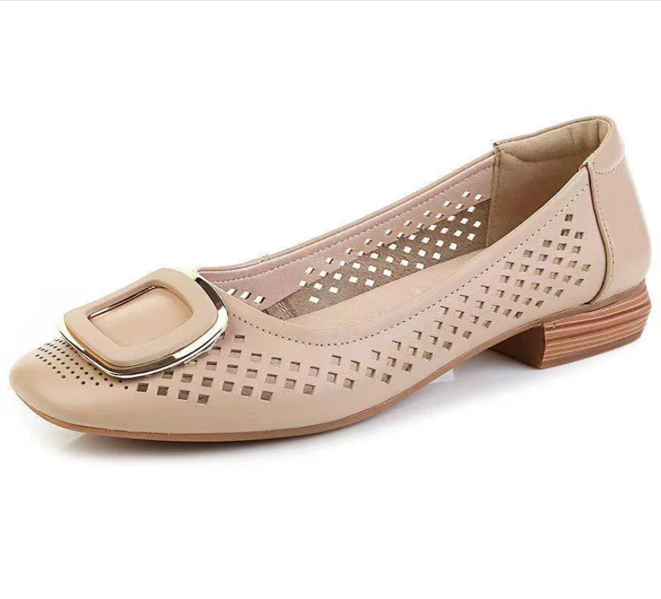 💝Oferta ograniczona czasowo, ciesz się 50% rabatem!🔥 2026 Damska miękka skórzana podeszwa, stylowy i oddychający, wydrążony design