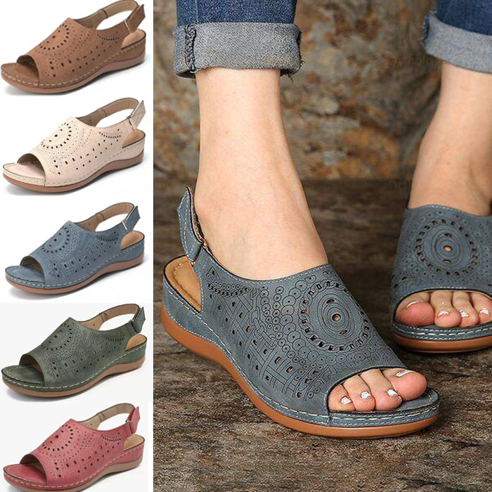 👡【Reducere de 50%】【35-43】 Papuci de sandale de dimensiuni mari, design cu cataramă metalică, talpă moale și confortabilă, iubiți-o
