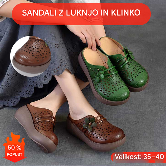 ❤️【35-40】Ženski retro udobni sandali z votlo luknjo, ležerni copati z debelim podplatom in nedrsečimi polcopati