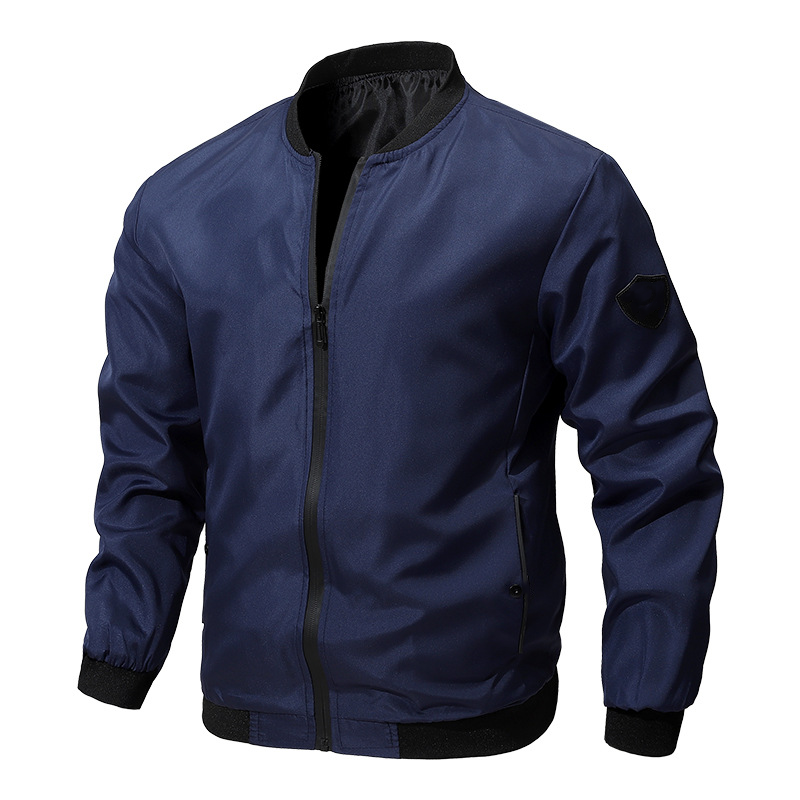 🚀🧥【50% popust 🔥】【S–6XL】Moška enobarvna pilotska jakna, na voljo v velikih velikostih