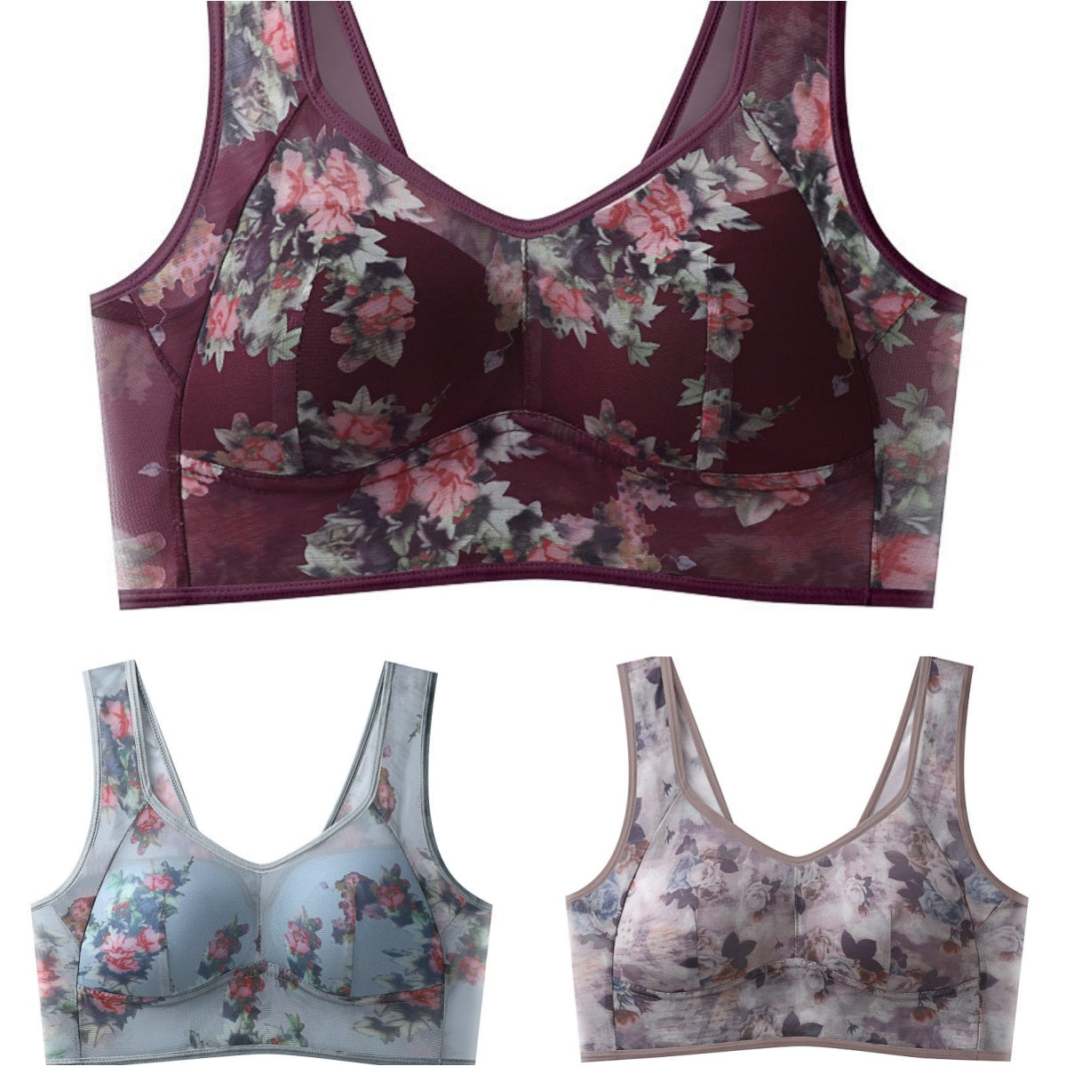 💥Visokokakovosten nedrček push up, hladen in udoben modrček iz ledene svile