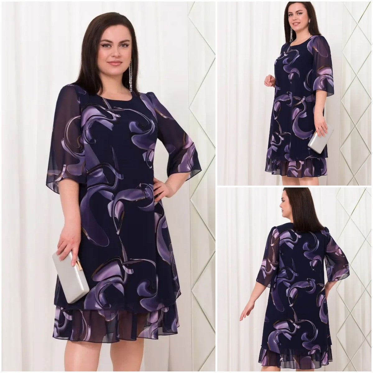 💕【S-5XL】👗Nowa elegancka sukienka z nadrukiem