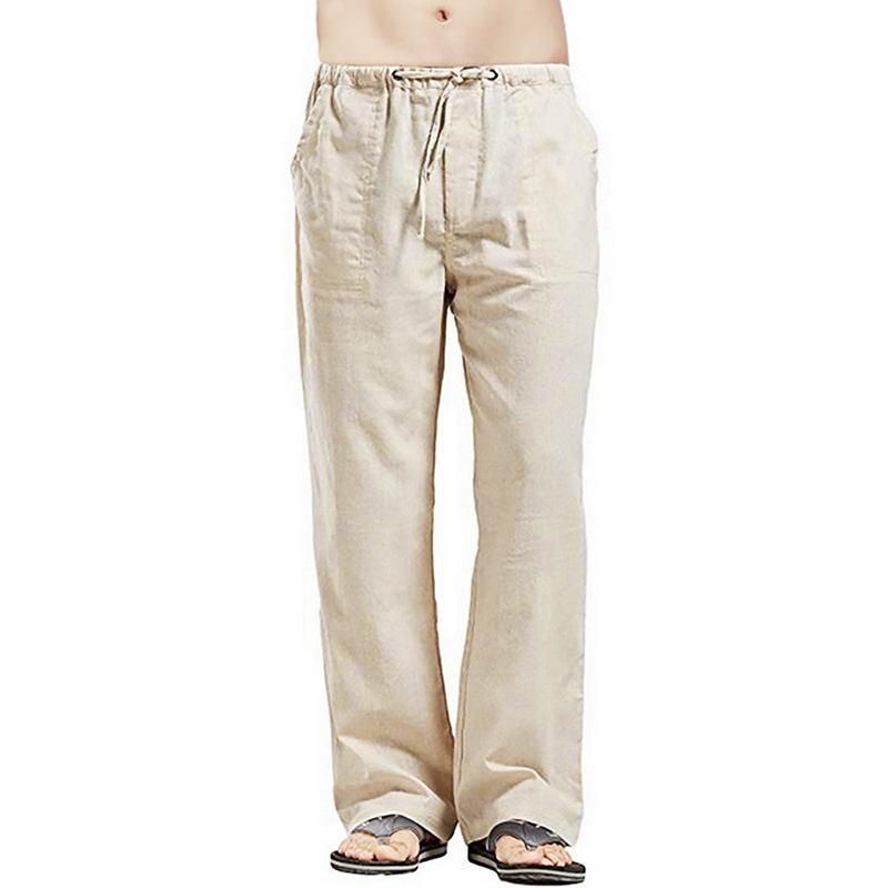 💥😎 【50 % popust🔥】【S–5XL】 🌈 Pantaloni casual pentru bărbați de marime mare din bumbac și in, 12 culori