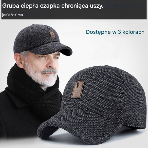 【30% zniżki】【3 kolory】Nowa, ciepła i odporna na zimno czapka z daszkiem w kształcie dzioba kaczki, odpowiednia do użytku na zewnątrz, pluszowa i pogrubiona czapka baseballowa, regulowana ochrona słuchu