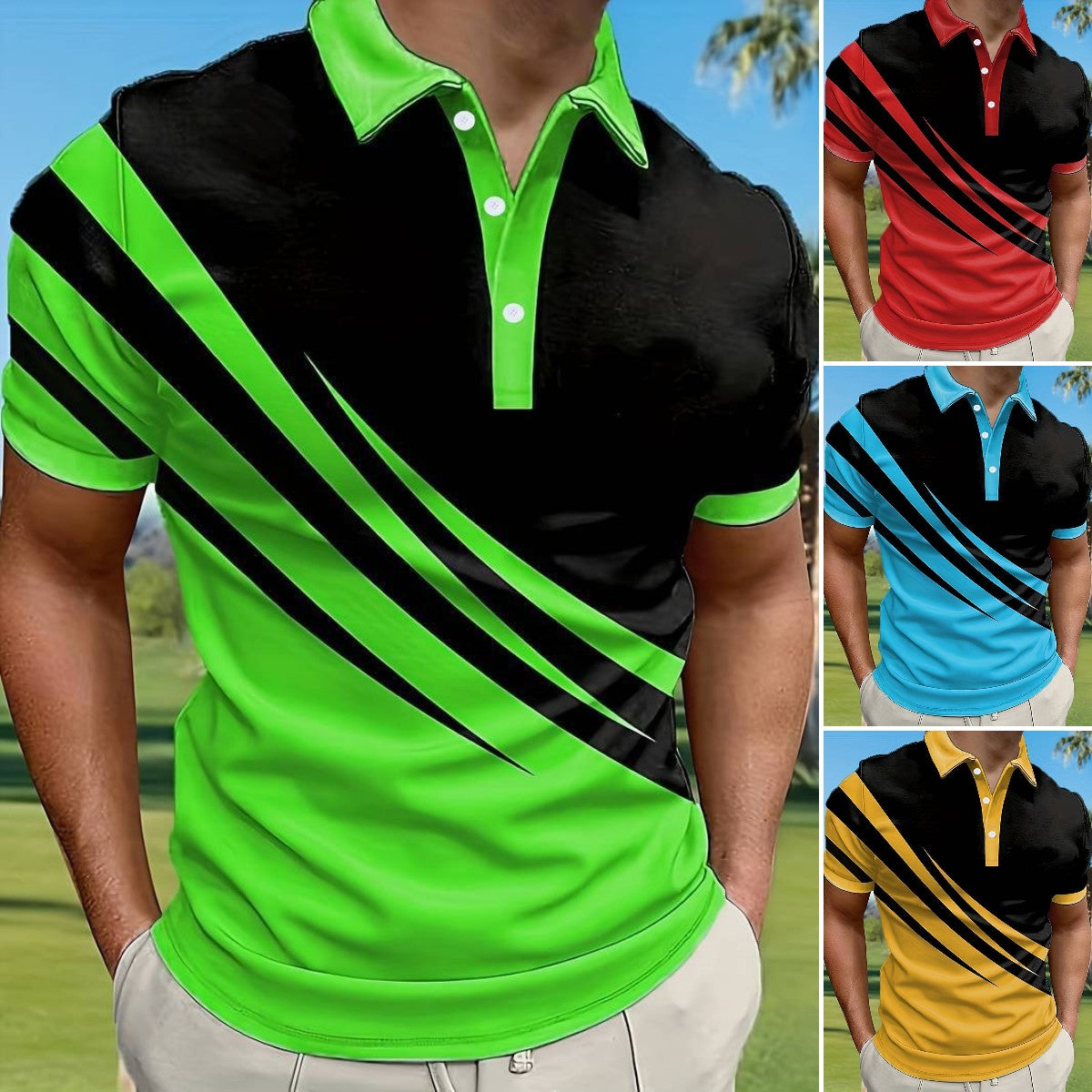 🔥👔【S-6XL】Nová letní pruhovaná polokošile