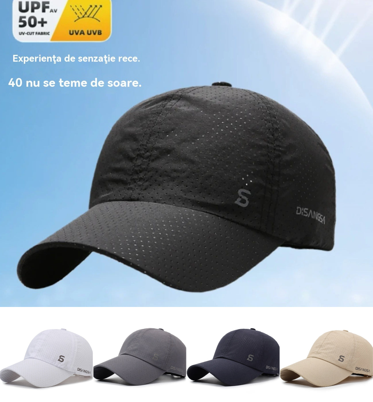 【Cumpărați 1, primiți 1 gratuit】Pălărie de soare pentru bărbați, din plasă, cu uscare rapidă, respirabilă, cu limbă de rață, pentru exterior
