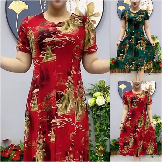 【Broderie de pictură peisaj Guilin】Broderie clasică chinezească rochie rafinată stil etnic