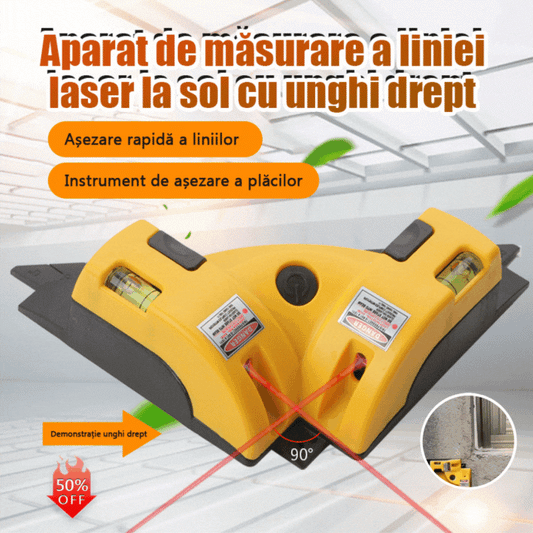 🧰🔥Reducere de 50%🔥Nivelă laser de 90 de grade, instrument de așezare a plăcilor cu unghi drept, nivelă infraroșie de înaltă precizie