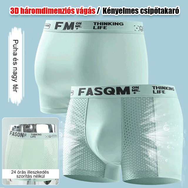 【Oferta especial-Compre 3 y obtenga 3 gratis】Calzoncillos bóxer de malla transpirable de seda helada para hombre. Cómodo y de secado rápido