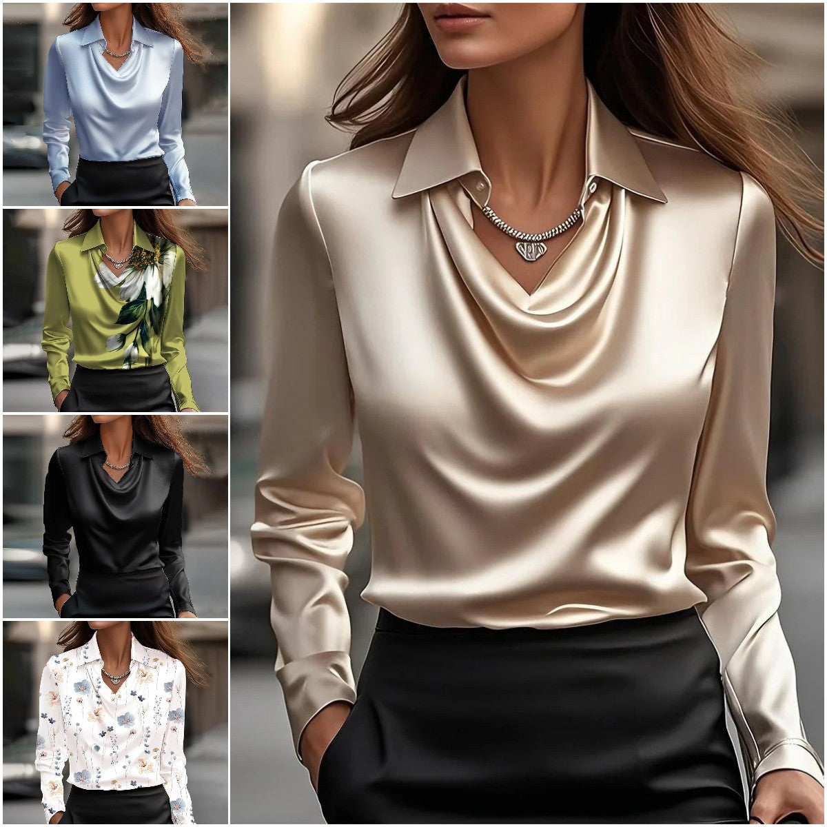 š„ćNovedades de otoƱoććS-3XLćāØCamisa con estampado temperamental para mujer