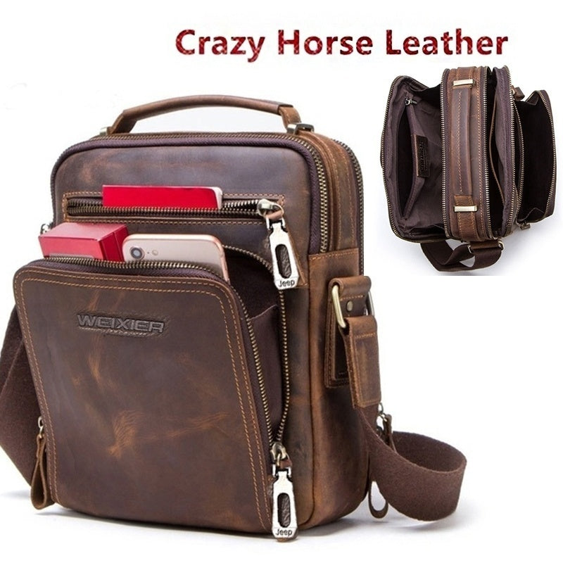 🎉👜【Nový produkt🔥】【Omezené zásoby】Pánské módní byznys ležérní taška přes rameno pravá kůže-Z
