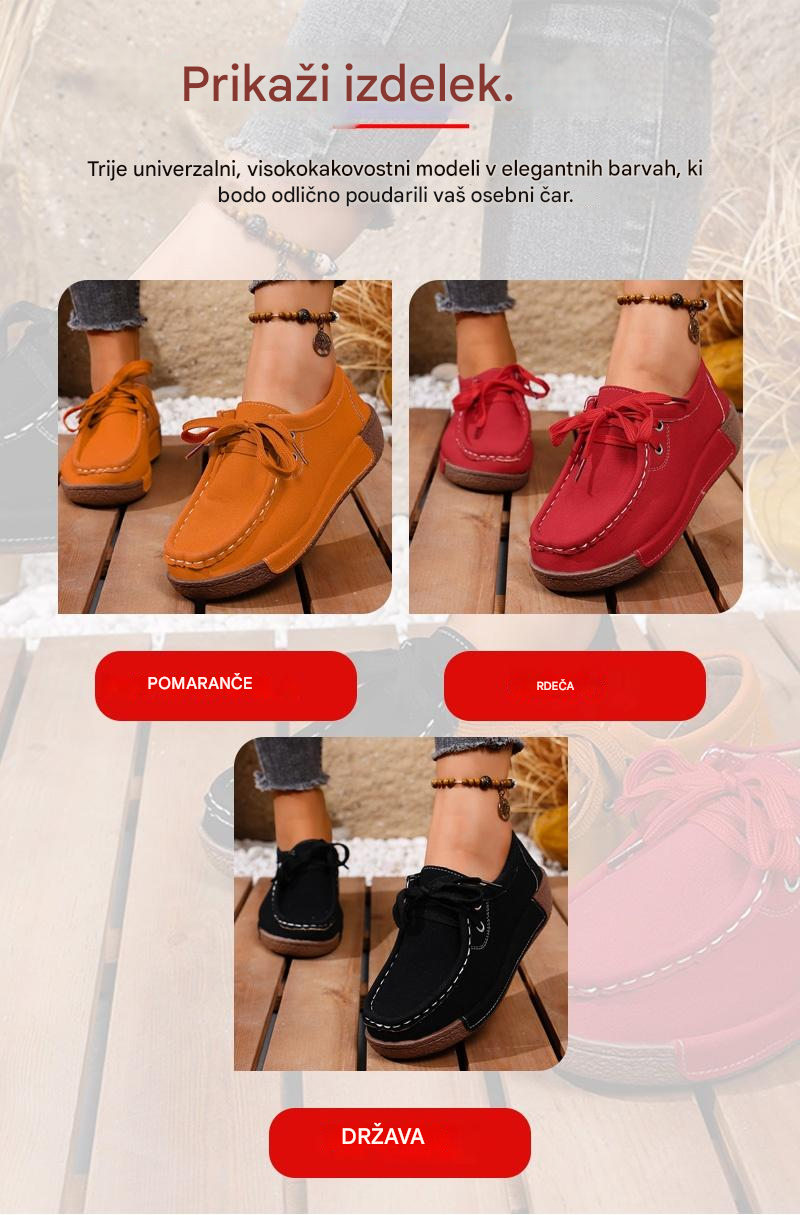 🎉🎉【36-43】Jesenski novi ženski semiš čevlji z vezalkami za leto 2025