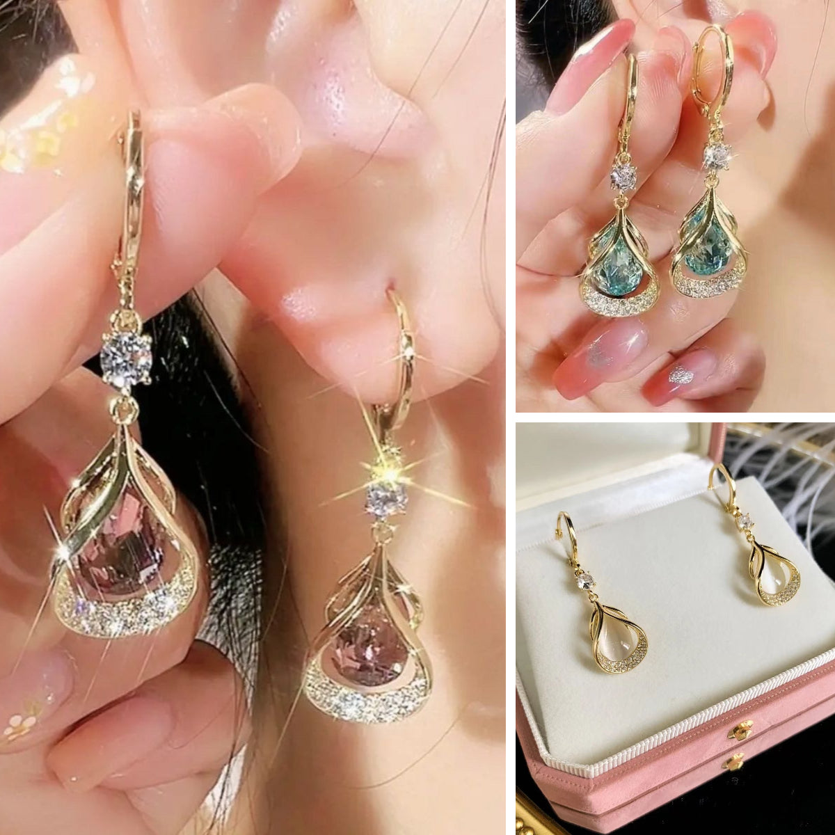 【Cumpără unul și primești două gratis】Cercei cu lacrimă în formă de ochi de pisică