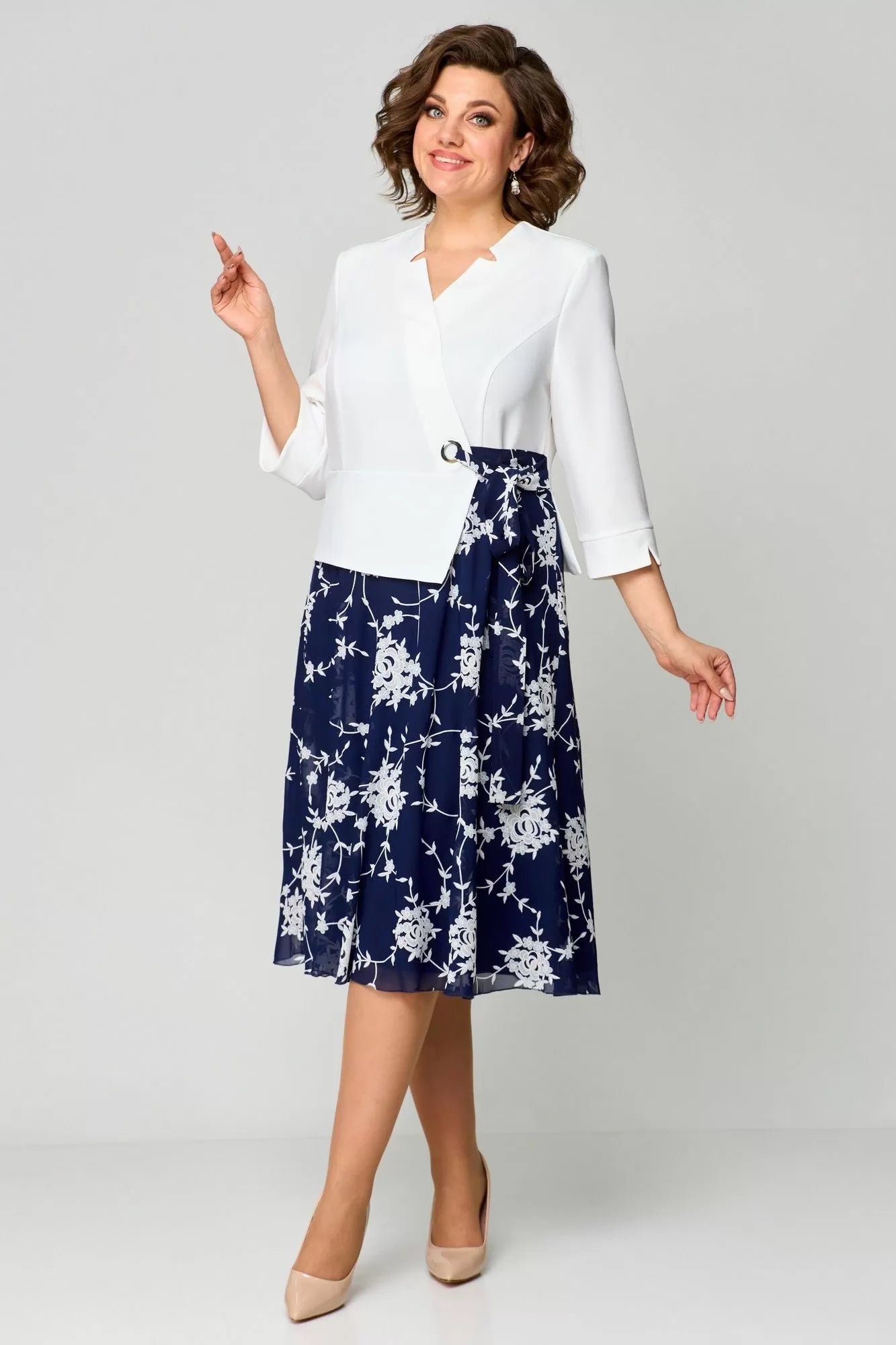 【🔥Reducere de 50%】【S-5XL】2025 Rochie nouă, albastră și albă, proaspătă