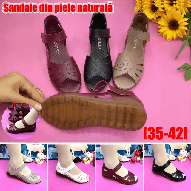 🔥【35-41】Nov model za poletje, udobni ženski sandali iz pravega usnja z mehkim podplatom
